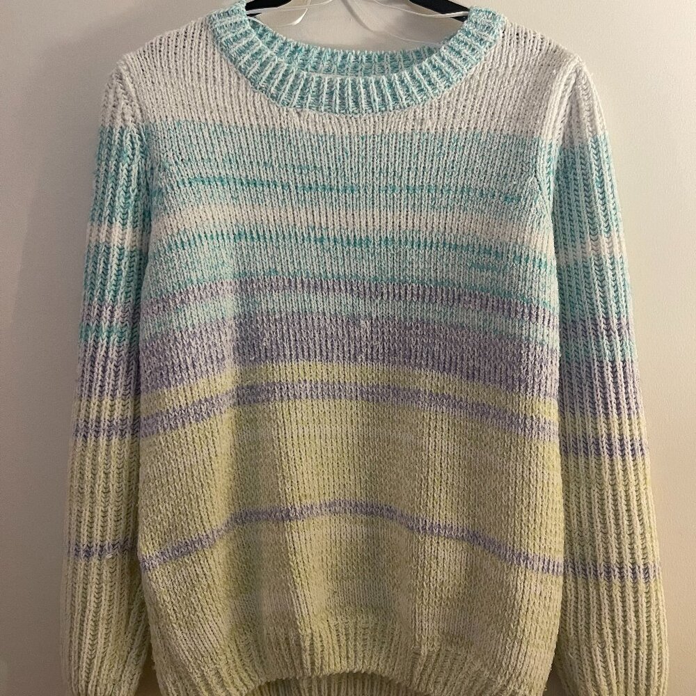 Joseph A. Striped, Knit, Bell Sleeve Sweater, Medium, Great Condition